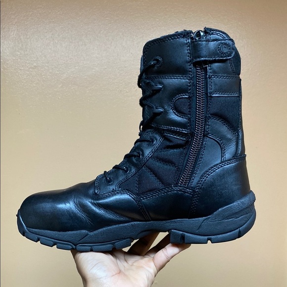 Rockport Vibram Black Tactical Genuine Leather Combat Boots - Picture 5 of 17